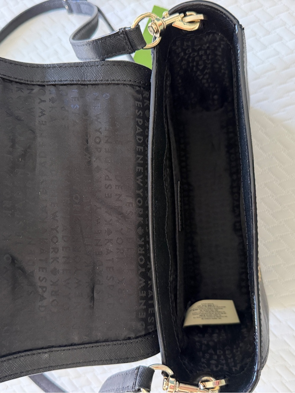Kate Spade Black Leopard Cat Ears Top Handle Crossbody Bag - Picture 3 of 4